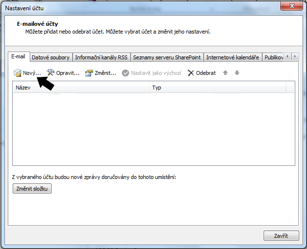 Nový e-mailový účet