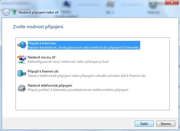 Připojit k internetu